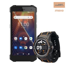 ZESTAW SMARTFON HAMMER ENERGY 2 ECO BLACK/CZARNY + HAMMER WATCH PLUS