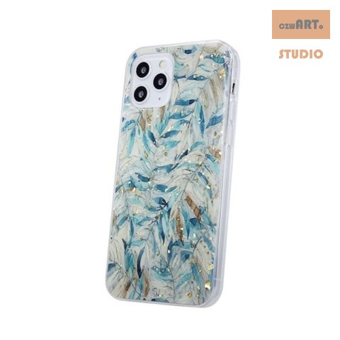 ETUI GOLD GLAM SAMSUNG A32 5G BOHO LEAVES