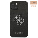 GUESS IPHONE 13 MINI SAFFIANO METAL LOGO GUHCP13SSA4GSBK CZARNY/BLACK