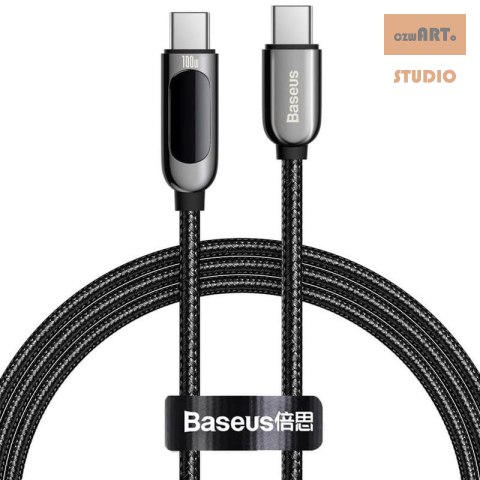 KABEL BASEUS DISPLAY USB-C/USB-C 100W PD 1M BLACK/CZARNY