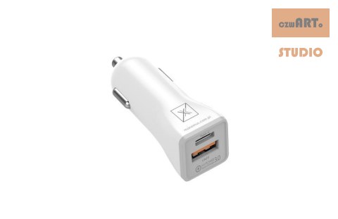 ŁAD. SAM. MX KAPPA 18W PD+QC, USB-A+C WHITE/BIAŁY