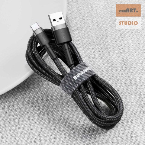 KABEL BASEUS CAFULE USB/USB-C 2A 3M GREY/BLACK KABEL BASEUS CAFULE USB/USB-C 2A 3M GREY/BLACK