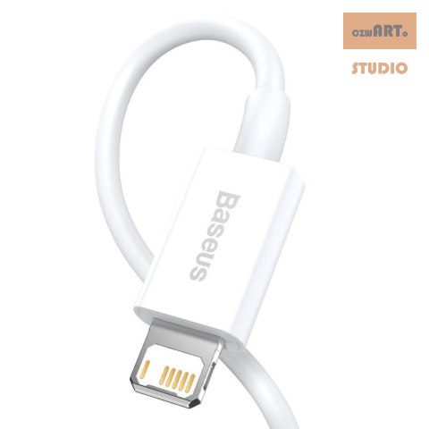 KABEL BASEUS SUPERIOR SERIES 2.4A 1M USB/LIGHTNING WHITE KABEL BASEUS SUPERIOR SERIES 2.4A 1M USB/LIGHTNING WHITE