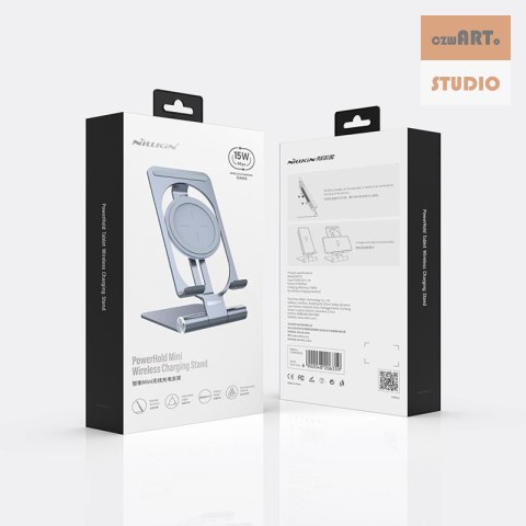 NILLKIN POWER HOLD MINI STAND 15W FAST WIRELESS CHARGER, GRAY / SZARY NILLKIN POWER HOLD MINI STAND 15W FAST WIRELESS CHARGER, GRAY / SZARY