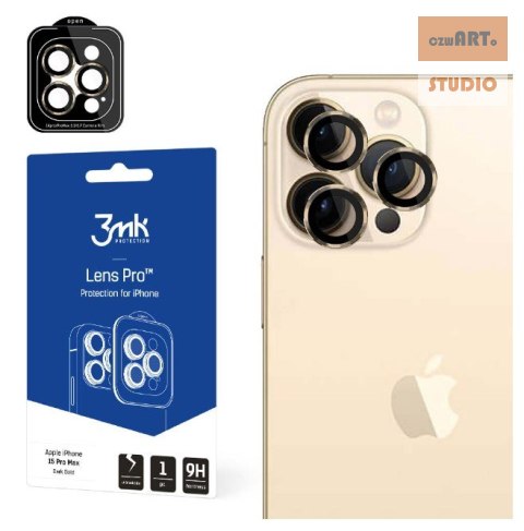 3MK LENS PROTECTION PRO IP 15 PRO MAX DARK GOLD