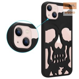 ETUI SKULL IPHONE 11 / XR, MATT BLACK / CZARNY