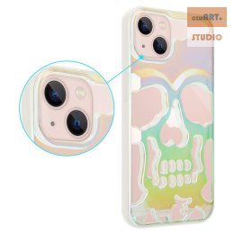 ETUI SKULL IPHONE 12 / 12 PRO, HOLO WHITE / BIAŁY