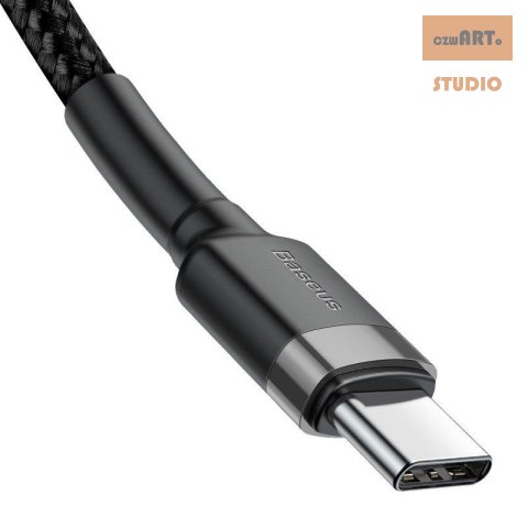 KABEL BASEUS CAFULE PD 60W TYPE-C/C QC 3.0 1M GREY/BLACK KABEL BASEUS CAFULE PD 60W TYPE-C/C QC 3.0 1M GREY/BLACK