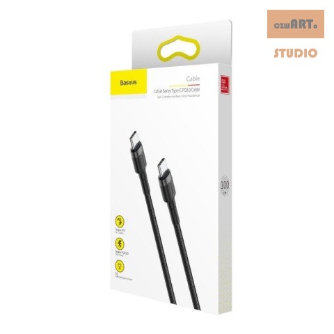 KABEL BASEUS CAFULE PD 60W TYPE-C/C QC 3.0 1M GREY/BLACK KABEL BASEUS CAFULE PD 60W TYPE-C/C QC 3.0 1M GREY/BLACK
