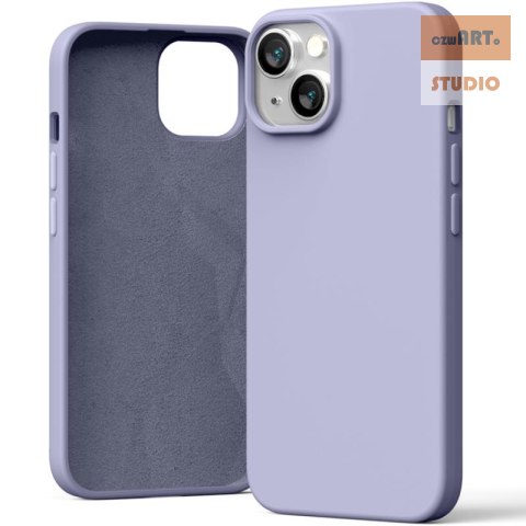 MERCURY SILICONE CASE IPHONE 15 (6.1), LAVENDER GRAY / LAWENDOWY