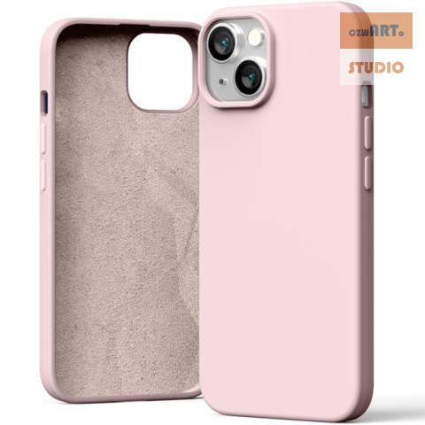 MERCURY SILICONE CASE IPHONE 15 (6.1), PINK SAND / PUDROWY RÓŻ