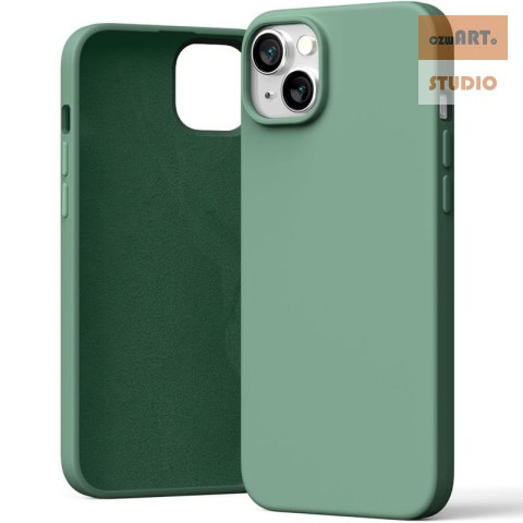 MERCURY SILICONE CASE IPHONE 15 PLUS (6.7), GREEN / ZIELONY