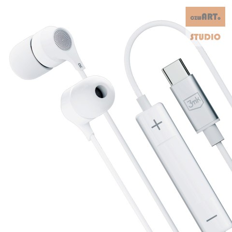 3MK SŁUCHAWKI PRZEWODOWE USB-C Białe 3MK SŁUCHAWKI PRZEWODOWE USB-C Białe