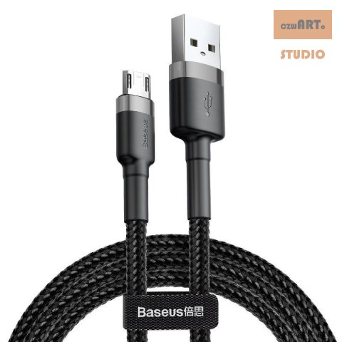 KABEL BASEUS CAFULE USB/MICRO USB 2A 3M BLACK/GREY