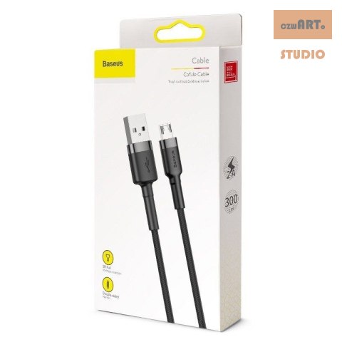 KABEL BASEUS CAFULE USB/MICRO USB 2A 3M BLACK/GREY KABEL BASEUS CAFULE USB/MICRO USB 2A 3M BLACK/GREY
