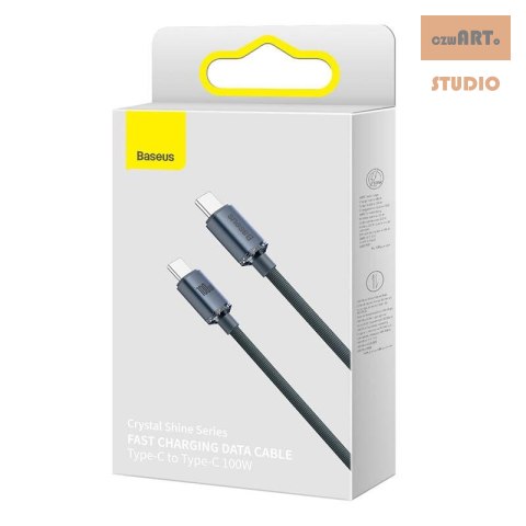 KABEL BASEUS CRYSTAL SHINE USB-C/USB-C 100W 1.2M BLACK KABEL BASEUS CRYSTAL SHINE USB-C/USB-C 100W 1.2M BLACK