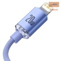 KABEL BASEUS CRYSTAL USB-C/LIGHTNING 20W PD 2M FIOLET/PURPLE
