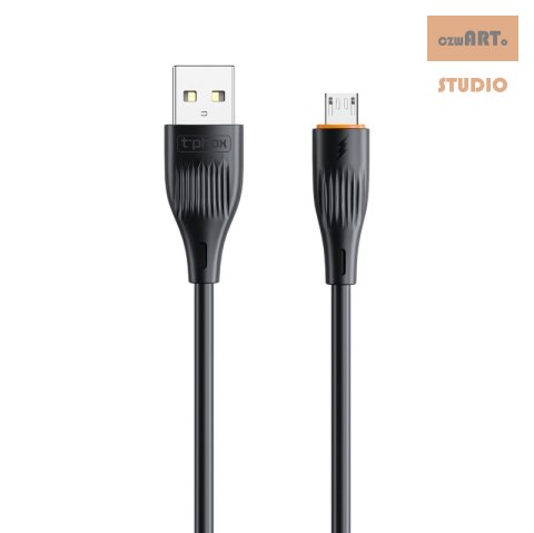 KABEL T-PHOX X-LITE MICRO USB BLACK 1M 3A