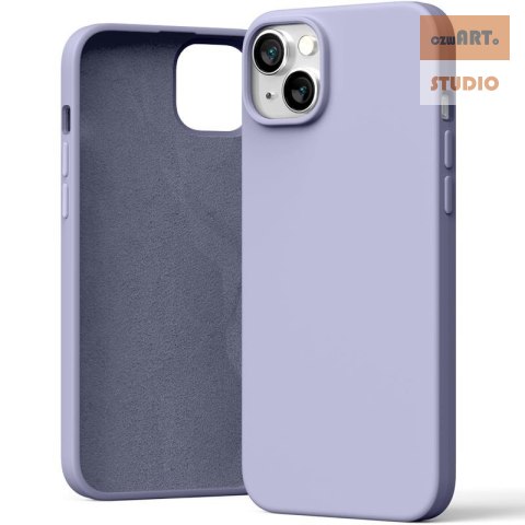 MERCURY SILICONE CASE IPHONE 15 PLUS (6.7), LAVENDER GRAY / LAWENDOWY