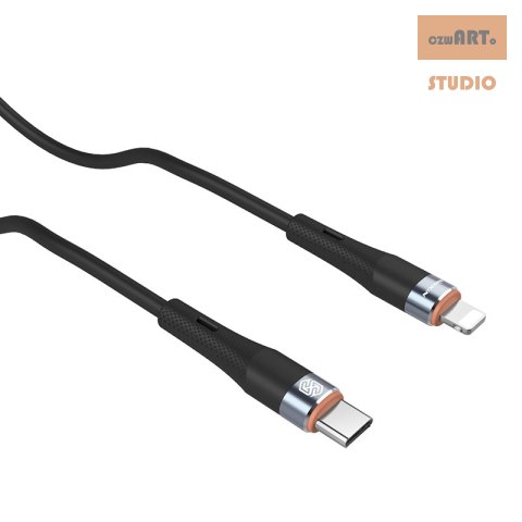NILLKIN DATA CABLE FLOWSPEED SILICON TYPE C-LIGHTNING PD 27W, BLACK / CZARNY NILLKIN DATA CABLE FLOWSPEED SILICON TYPE C-LIGHTNING PD 27W, BLACK / CZARNY