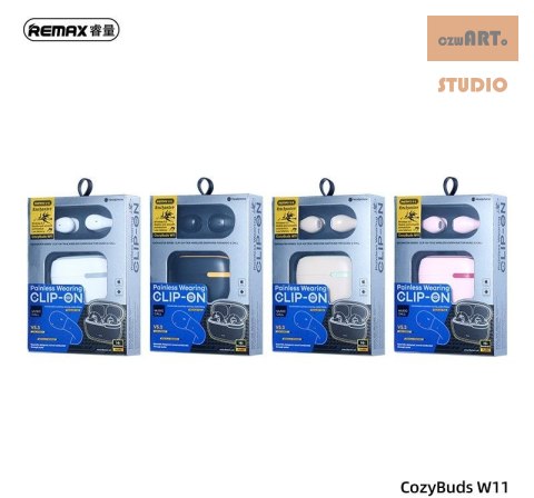 Słuchawki Bluetooth REMAX TWS W11 BLACK/YELLOW Słuchawki Bluetooth REMAX TWS W11 BLACK/YELLOW