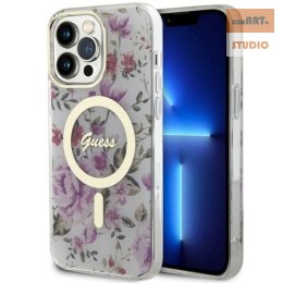 GUESS IPHONE 14 PRO MAGSAFE FLOWER IML GUHMP14LHCFWST TRANSPARENT