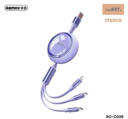 KABEL REMAX LINON SERIES 66W 3IN1 USB-C/MICRO/LIGHTNING RC-C029 PURPLE