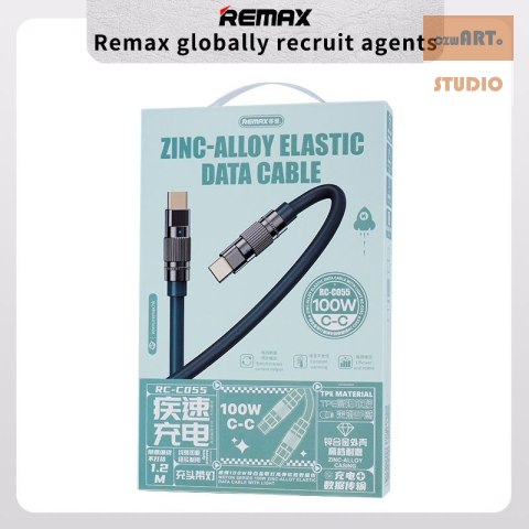 KABEL REMAX WEFON SERIES 100W ZINC ALLOY USB-C/USB-C RC-C055 GREY KABEL REMAX WEFON SERIES 100W ZINC ALLOY USB-C/USB-C RC-C055 GREY