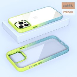 MX RAINBOW IPHONE 12 PRO MAX (6.7) LIME-BLUE / ZIELONO-NIEBIESKI