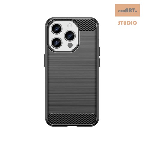 ETUI CARBON CASE IPHONE 15 PRO CZARNY/BLACK