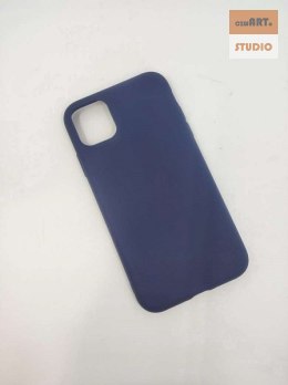 Etui Matt TPU do iPhone 11 ciemnoniebieski