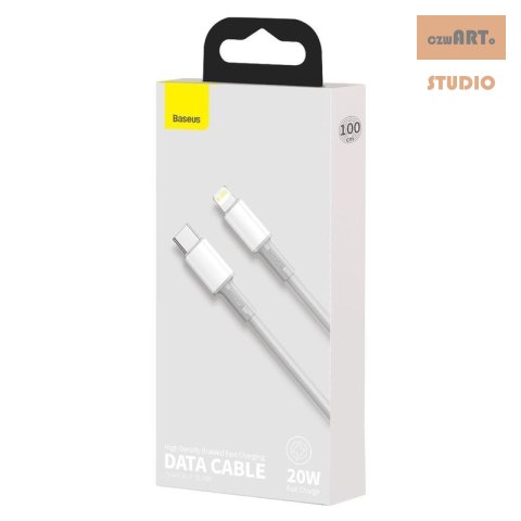 KABEL BASEUS HIGH DENSITY BRAIDED UBS-C/LIGHTNING 20W 5A PD 1M WHITE KABEL BASEUS HIGH DENSITY BRAIDED UBS-C/LIGHTNING 20W 5A PD 1M WHITE