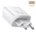 ŁAD SIEC BASEUS COMPACT QC 2xUSB/USB-C PD 3A 30W BIAŁA/WHITE