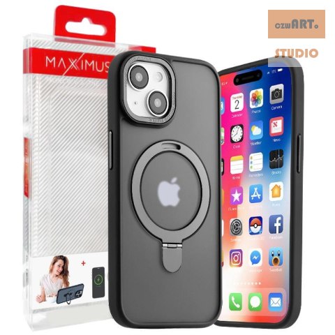 MX KICKSTAND MAGSAFE CIRCLE IPHONE 15 PRO (6.1), BLACK / CZARNY MX KICKSTAND MAGSAFE CIRCLE IPHONE 15 PRO (6.1), BLACK / CZARNY