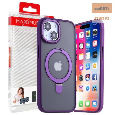 MX KICKSTAND MAGSAFE CIRCLE IPHONE 15 PRO MAX (6.7), PURPLE / FIOLETOWY MX KICKSTAND MAGSAFE CIRCLE IPHONE 15 PRO MAX (6.7), PURPLE / FIOLETOWY