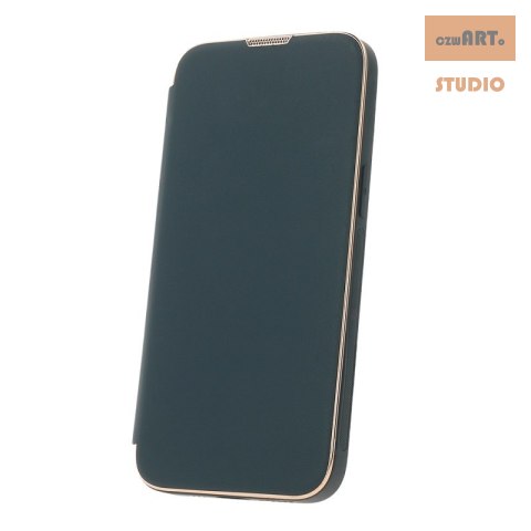 Etui Smart Gold Frame Mag do iPhone 11 Pro Max ciemnozielony