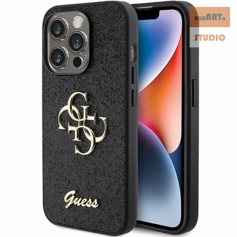 GUESS IPHONE 15 PRO MAX GLITTER SCRIPT GUHCP15XHG4SGK CZARNY/BLACK