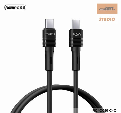 KABEL REMAX LEYA SERIES RC-C091 65W PD USB-C/USB-C 1M BLACK