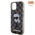 KARL LAGERFELD IPHONE 15 MONOGRAM IKONIK KLHCP15SHNKMKLK CZARNY/BLACK