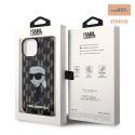 KARL LAGERFELD IPHONE 15 MONOGRAM IKONIK KLHCP15SHNKMKLK CZARNY/BLACK