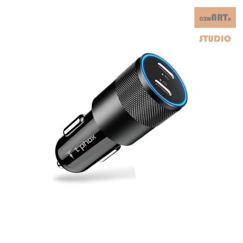 ŁAD SAM. T-PHOX T-C09 2xUSB-C 40W BLACK