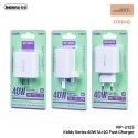 ŁAD SIEC REMAX KIDDY SERIES 40W RP-U123 1xUSB/2xUSB-C WHITE