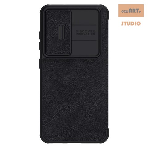 Nillkin Qin Pro Leather Case Samsung S23, BLACK / CZARNY