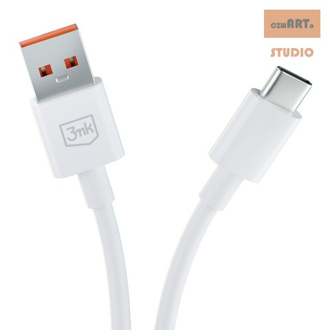 3MK KABEL HYPER USB/TYPE-C 1,2m 5A biały 3MK KABEL HYPER USB/TYPE-C 1,2m 5A biały