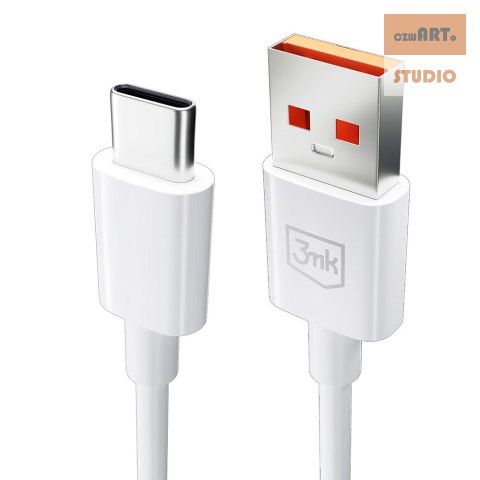 3MK KABEL HYPER USB/TYPE-C 1,2m 5A biały 3MK KABEL HYPER USB/TYPE-C 1,2m 5A biały