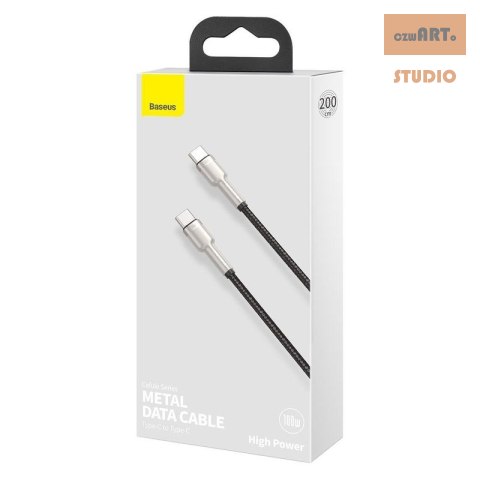 KABEL BASEUS CAFULE TYPE-C TO TYPE-C 100W 2M BLACK KABEL BASEUS CAFULE TYPE-C TO TYPE-C 100W 2M BLACK