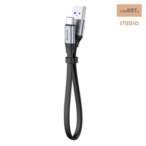 KABEL BASEUS SIMPLE USB/USB-C 5A 40W QC 3.0 23 CM PŁASKI SZARY KABEL BASEUS SIMPLE USB/USB-C 5A 40W QC 3.0 23 CM PŁASKI SZARY