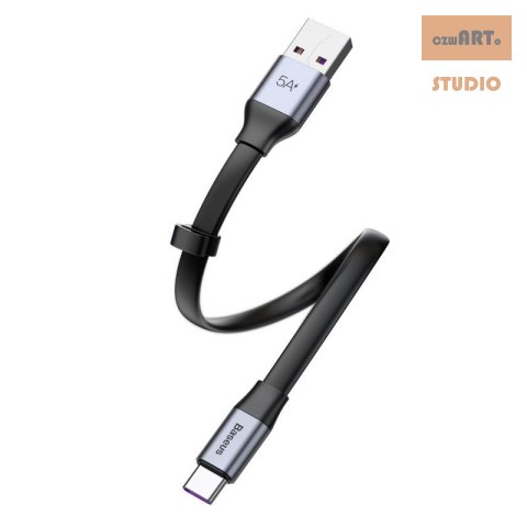 KABEL BASEUS SIMPLE USB/USB-C 5A 40W QC 3.0 23 CM PŁASKI SZARY KABEL BASEUS SIMPLE USB/USB-C 5A 40W QC 3.0 23 CM PŁASKI SZARY