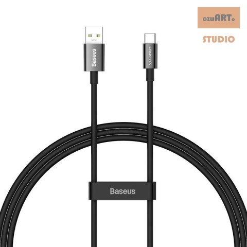 KABEL BASEUS SUPERIOR SERIES USB/USB-C 65W 1M BLACK KABEL BASEUS SUPERIOR SERIES USB/USB-C 65W 1M BLACK