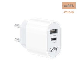 XO Ład siec L97 P.100 1xUSB 1xUSB-C 2,4A białe